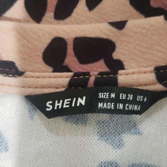 Women's Oversized Cheetah Shirt Blouse Size 6 - Picture 6 of 6